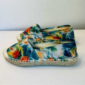 Dirty Laundry Tropical Floral Espadrille Shoes Size 7